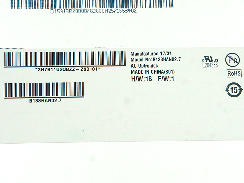 13,3" B133HAN02.7 FHD ISP 30pin EDP 1920*1080 LCD SCREEN