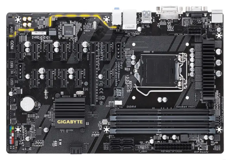 Gigabyte B250-FinTech Desktop GA-B250-FinTech Základní deska 12PCI-E DDR4 B250M B250 Socket LGA1151