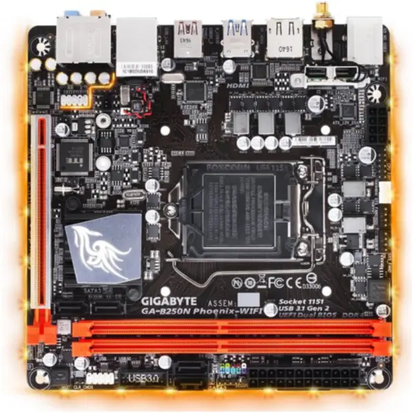 Gigabyte GA-B250N-PHOENIX WIFI Základní deska B250 Socket LGA 1151 DDR4 USB3.0 SATA3.0