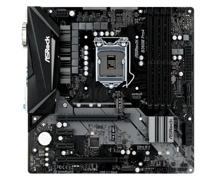 Asrock B360M Pro 4 Základní deska LGA1151 DDR4 64G M-ATX