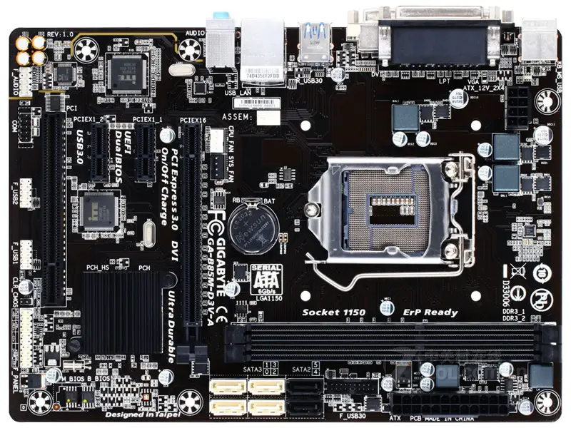 Gigabyte GA-B85M-D3V-A B85M-D3V-A Základní deska pro stolní počítače B85 LGA1150 DDR3 16GB