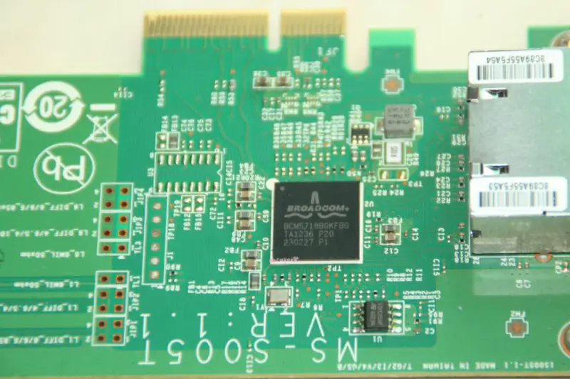 Broadcom BCM5718 VER:1.1 Dvouportová gigabitová síťová karta