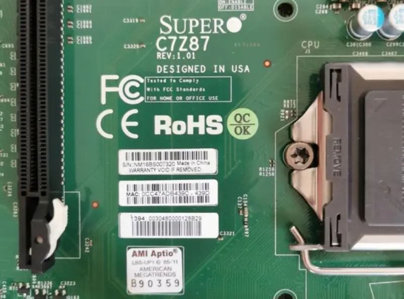 Základní deska Supermicro C7Z87 pro pracovní stanice s jednokanálovou grafikou