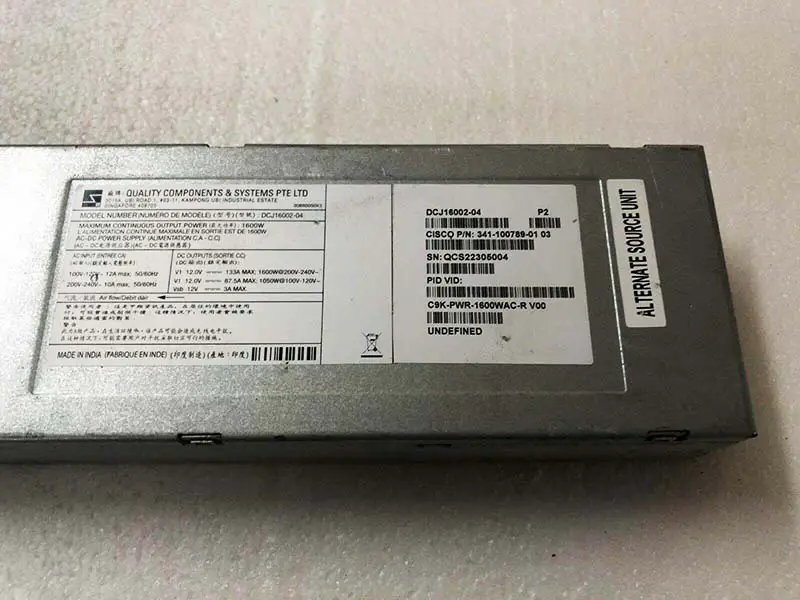 C9k-pwr-1600wac-r C9k-pwr-1600wac-r 341-100789-01 1600w napájecí zdroj pro C9500