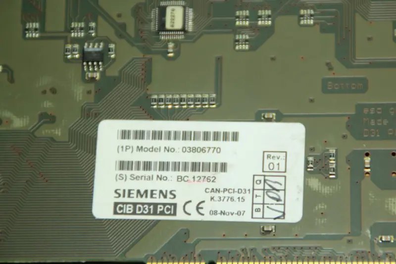 SIEMENS CIB-D31 PCI CAN-PCI-D31 K.3776.15 Karta pro sběr dat