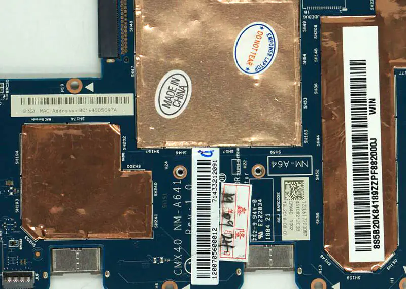 Základní deska tabletu Lenovo MIIX 700-12ISK CMX40 NM-A641