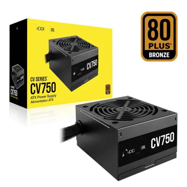 Cors Air Power Pc zdroj Cv750 750w Atx High Power Supply 80plus Low Noise Fan Rps0146