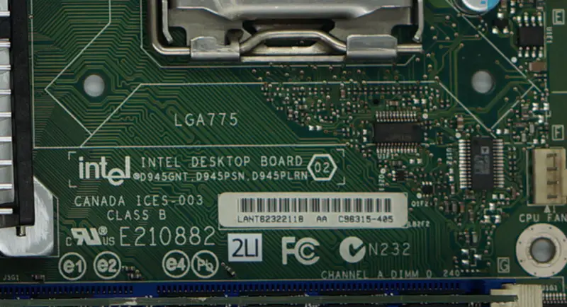 Základní deska Intel D945GNT D945PSN D945PLRN