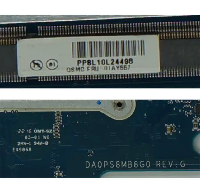 DA0PS8MB8G0 pro Lenovo Thinkpad 13 Laptop Základní deska FRU 01AY547 01AY557 01AV598 SR2EY I5-6200U DDR3L