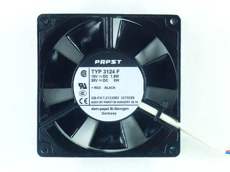 PAPST TYP3124F DC 18V 5w 30V ventilátor