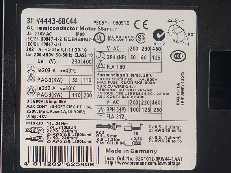 Softstartér SIEMENS 3RW4443-6BC44