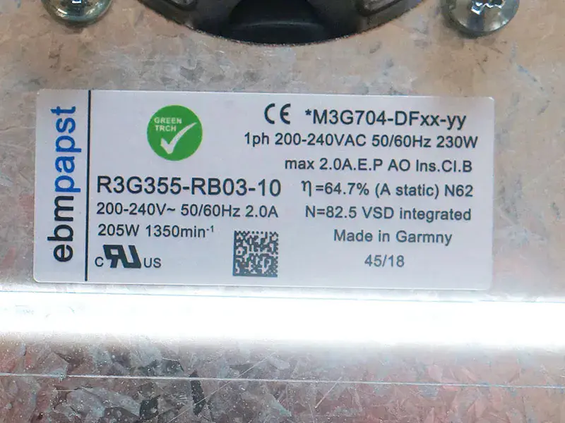 Ebmpapst R3G355-RB03-10 Ventilátor