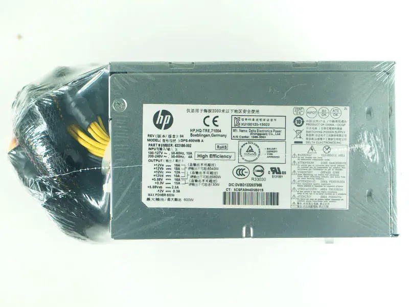 633186-002 DPS-600WB A 600W Pro HP ENVY 810 Phoenix h9-1400t Napájecí zdroj CTO