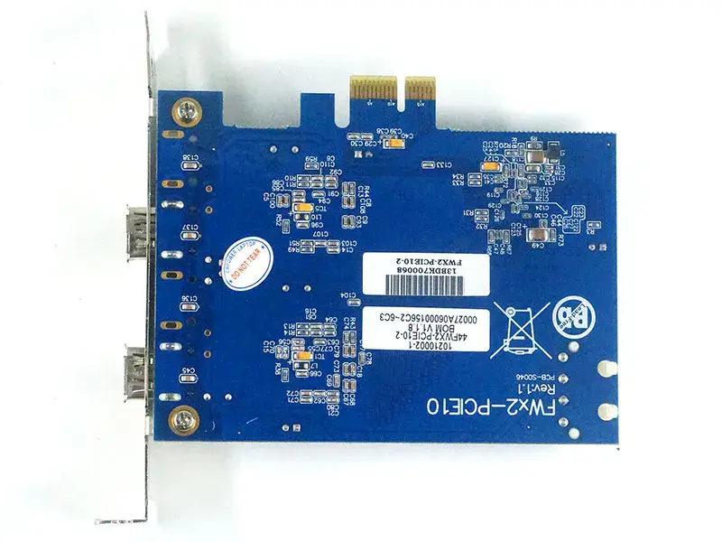 FWX2-PCIE10 Rev: 1.1 FWX2-PCIE10-2 1394 zachytávací karta
