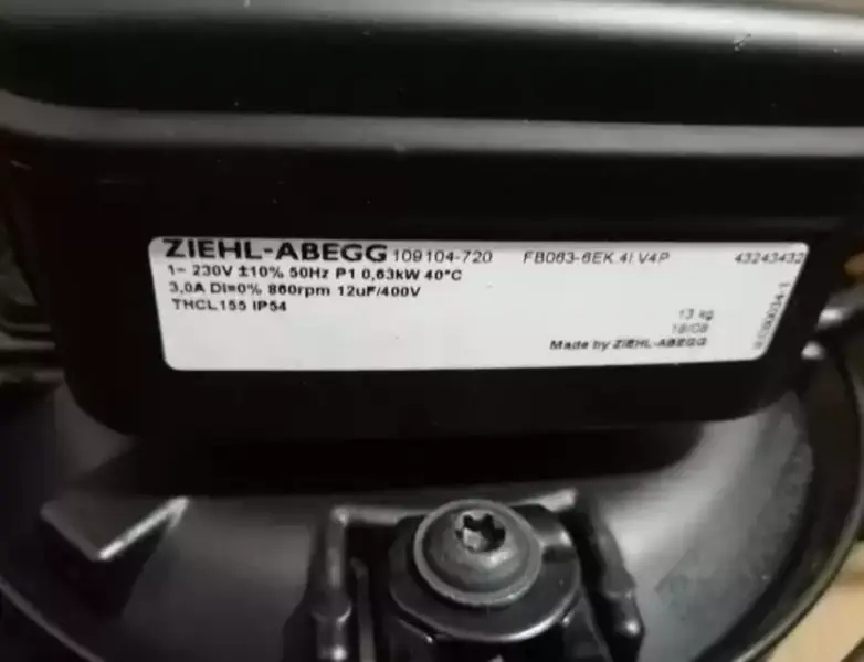 ZIEHL-ABEGG FB063-6EK.4I.V4P Ventilátor