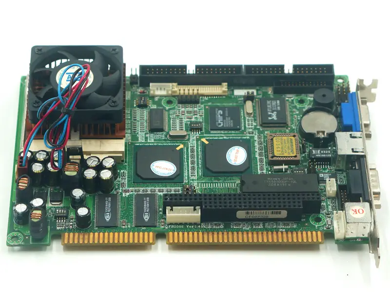 FB2502 VER:1.4 motherboard with CPU and FAN