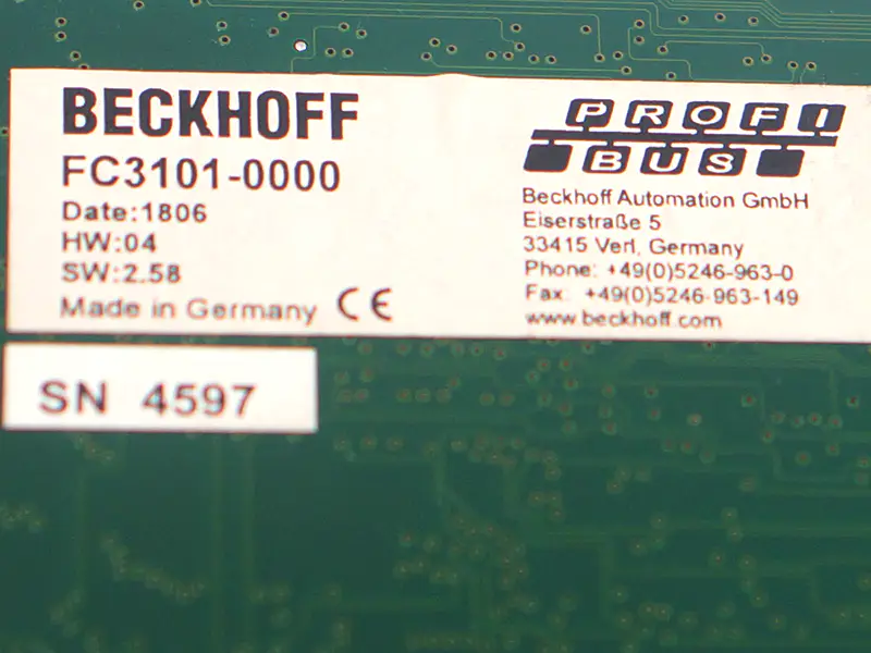 BECKHOFF FC3101-0000 karta profibus průmyslová základní deska