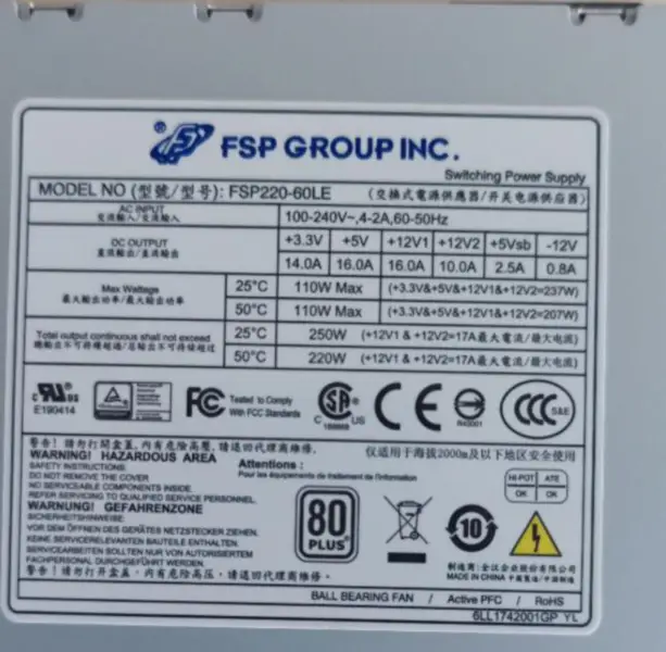 Napájecí zdroj FSP220-60LE