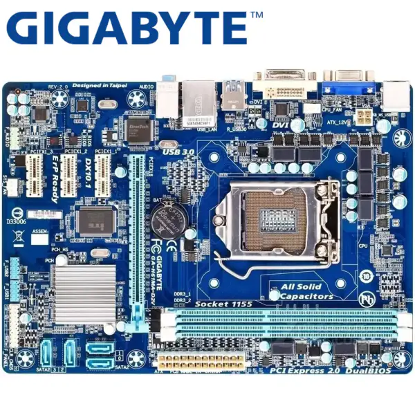 Gigabyte GA-H61MA-D2V Základní deska pro stolní počítače H61 Socket LGA 1155 i3 i5 i7 DDR3 16G uATX