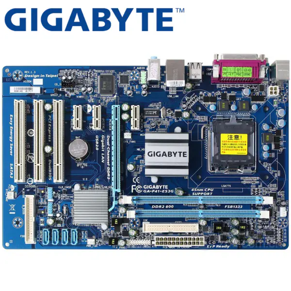 Gigabyte GA-P41-ES3G Základní deska pro stolní počítače G41 Socket LGA 775 Q8200 Q8300 DDR2 8G ATX