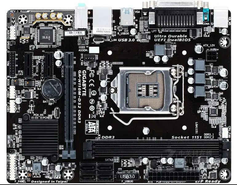 Gigabyte GA-H110M-DS2 DDR3 H110M-DS2 DDR3 Základní deska H110 LGA 1151 DDR4 Micro-ATX