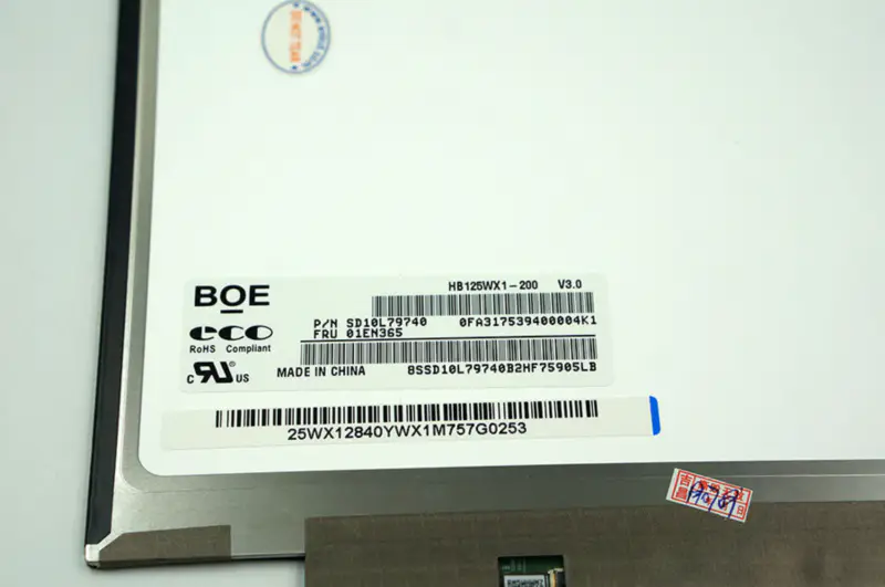12,5" BOE LCD LP125WH2 TPB1 HB125WX1-100 HB125WX1-200 pro HP EliteBook 820 LCD obrazovka 30pin