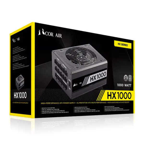 Cors Air Power 1000w Hx1000 Stolní napájecí zdroj 80plus Platinum Active Pfc Full Module Pcie5 Support 4090