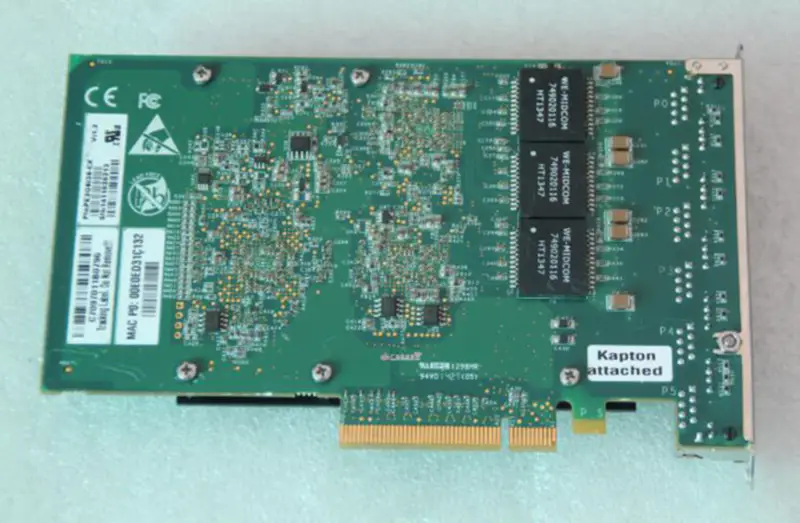 LEBEL TRACKING KAPTON připojený k průmyslové základní desce I350-T6 82580 6 PCIe Ethernet Adapter
