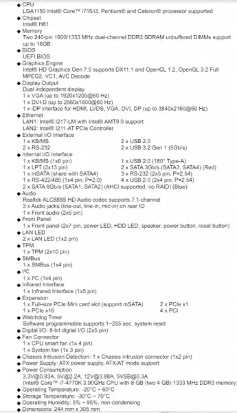 Základní deska IEI IMBA-H810-R10 IMBA-H810-ECO-R10 Rev:1.0