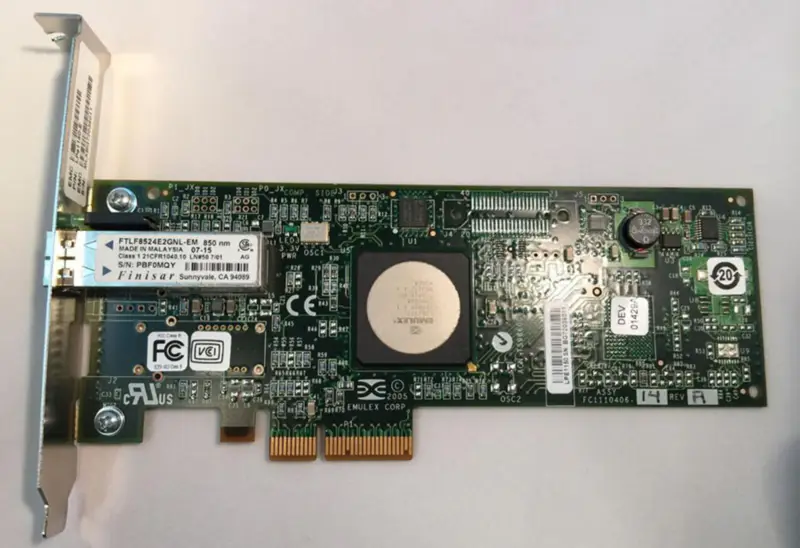 Karta HBA Emulex LPE1150-E 4Gbit PCIe x4 s jedním portem FC FC1120005-15A