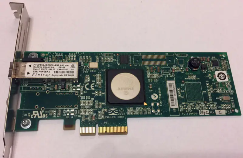Emulex LPE1150-E 4Gbit PCIe x4 Single Port FC Adapter HBA Card FC1120005-04C