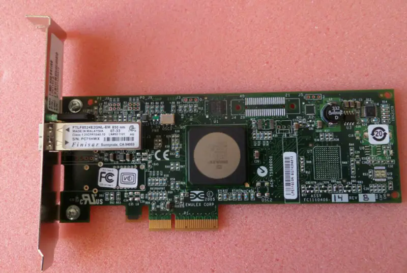 Karta HBA Emulex LPE1150-E 4Gbit PCIe x4 s jedním portem FC FC1120005-15B