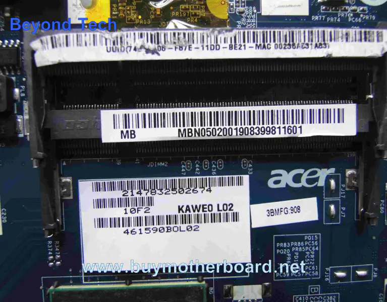 Základní deska Acer MBN0502001 pro E720 E520