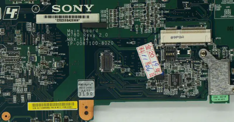 Základní deska Sony MBX-194 VGN-AW