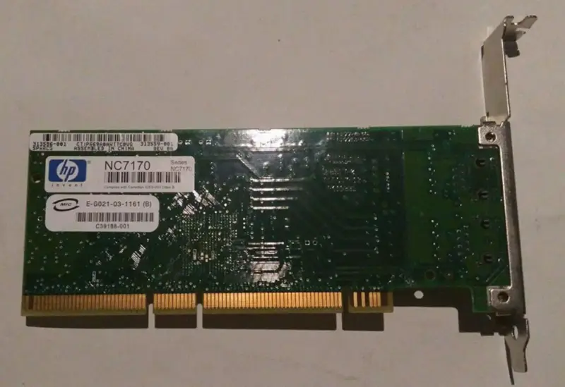 HP NC7170 313586-001 313559 PCI-X DUAL GIGABIT Ethernet Adapter Intel Pro/1000T 82546EB