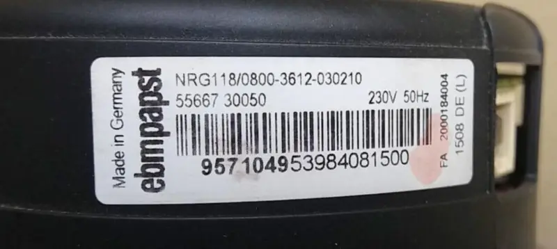 Ebmpapst NRG118/0800-3612-030210 FAN