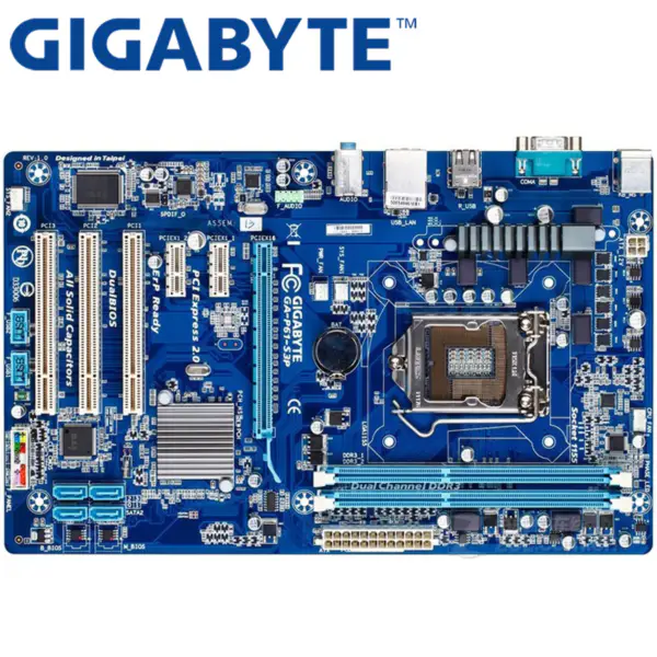 GIGABYTE GA-P61-S3P Základní deska pro stolní počítače H61 Socket LGA 1155 i3 i5 i7 DDR3 16G ATX