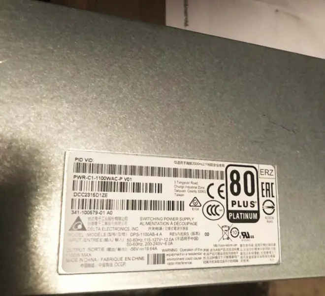 Napájecí zdroj s platinovou certifikací PWR-c1-1100wac-p