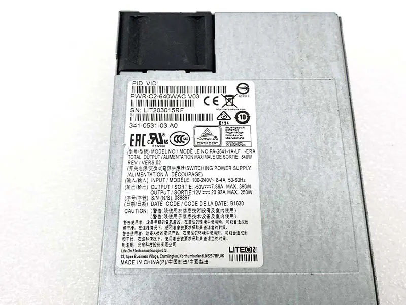 Pwr-c2-640wac 640w napájecí zdroj Dps-640bb náhradní pro 2960-xr a 3650 D1-22
