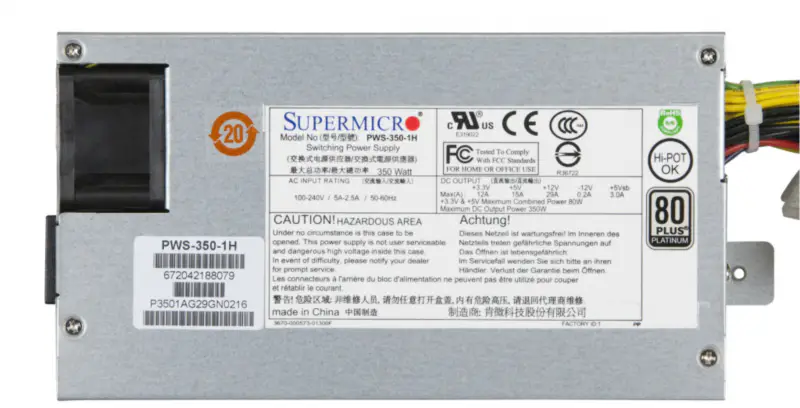Napájecí zdroj Supermicro PWS-350-1H