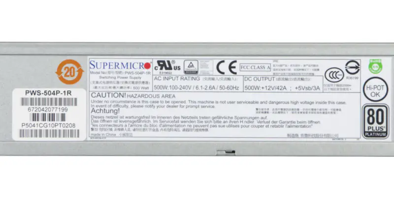 Napájecí zdroj Supermicro PWS-504P-1R