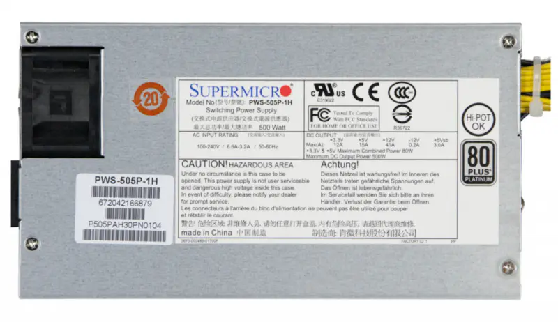 Napájecí zdroj Supermicro PWS-505P-1H