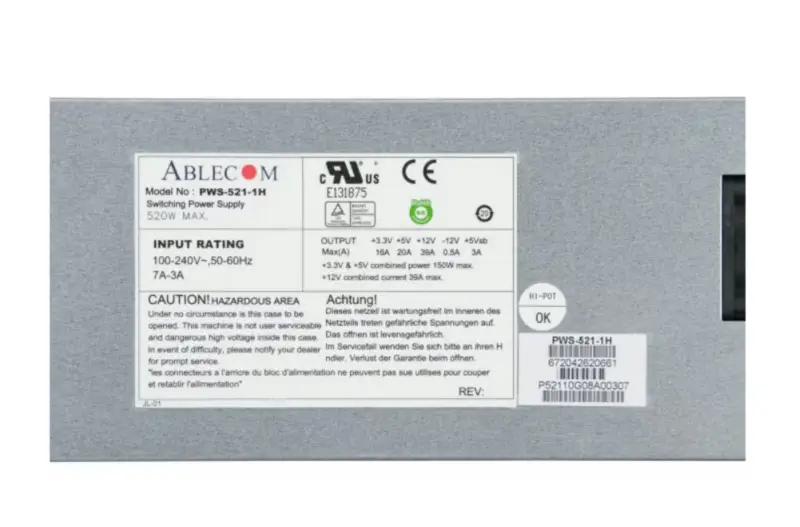 Napájecí zdroj Supermicro PWS-521-1H