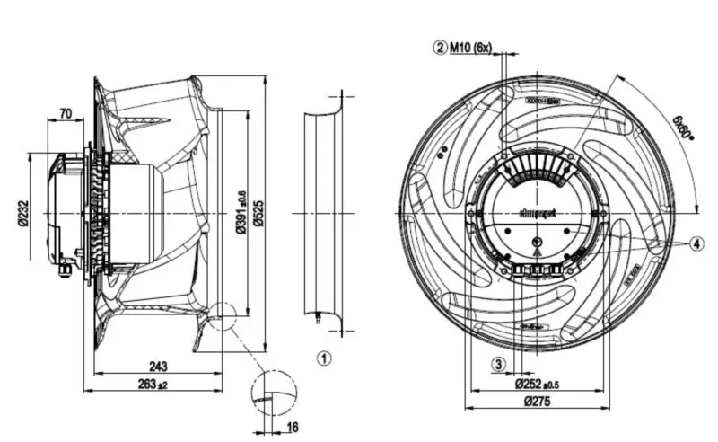 ebm-papst R3G500-FA28-03 FAN