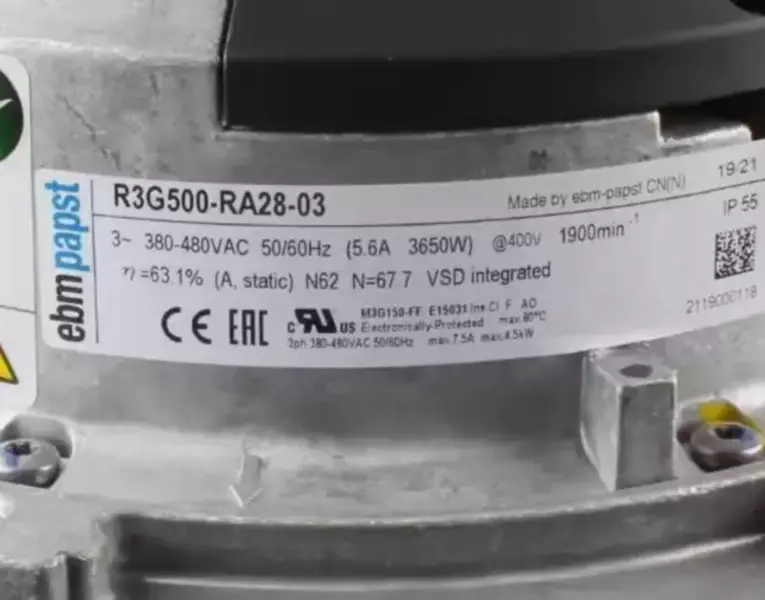 Ebmpapst R3G500-RA28-03 FAN