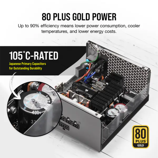 Cors Air napájecí zdroje Psu Rm850x 850w Gold Certification Full Module Fan Start-stop Intelligent Wake-up Rps0124
