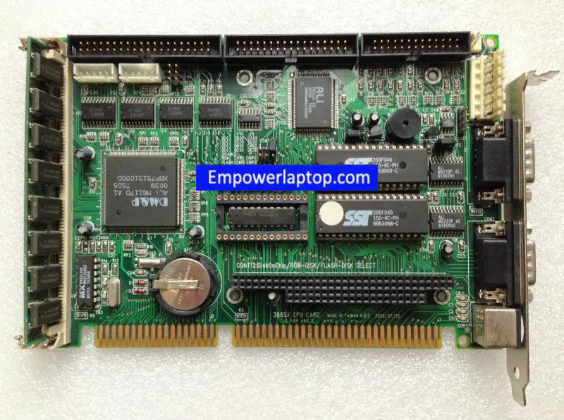 386SX CPU CARD ROM-DISK/FLASH-DISK SELECT základní deska