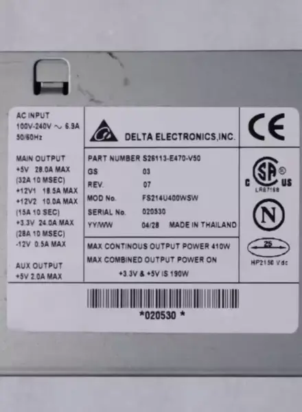 Napájecí zdroj Siemens R610 S26113-E470-V50