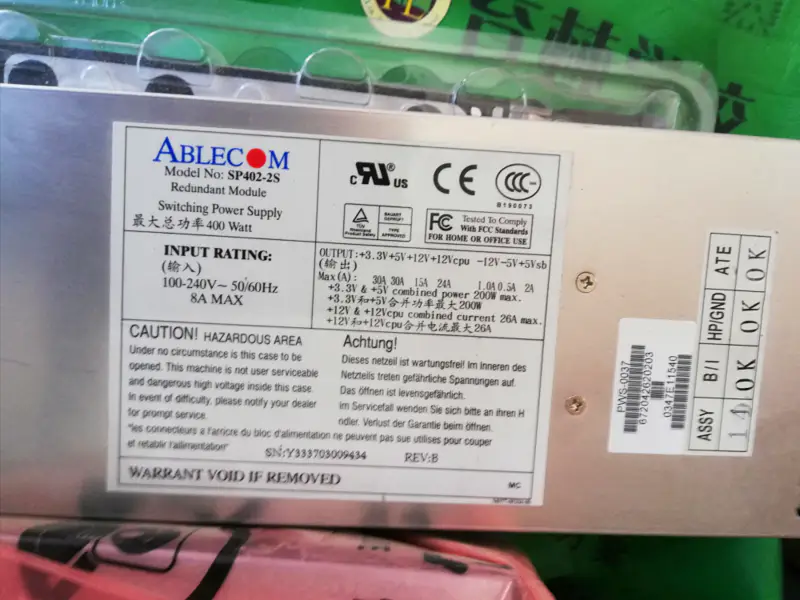 Napájecí zdroj Supermicro SP402-2S 400W Sever