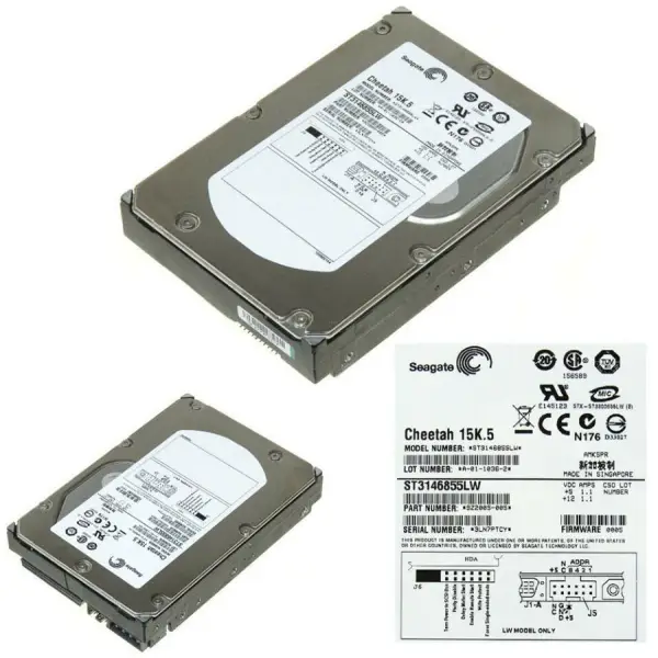 Seagate hdd pro pracovní stanice ST3146855LW 146G 15K.5 SCSI 68pin 9Z2005-002